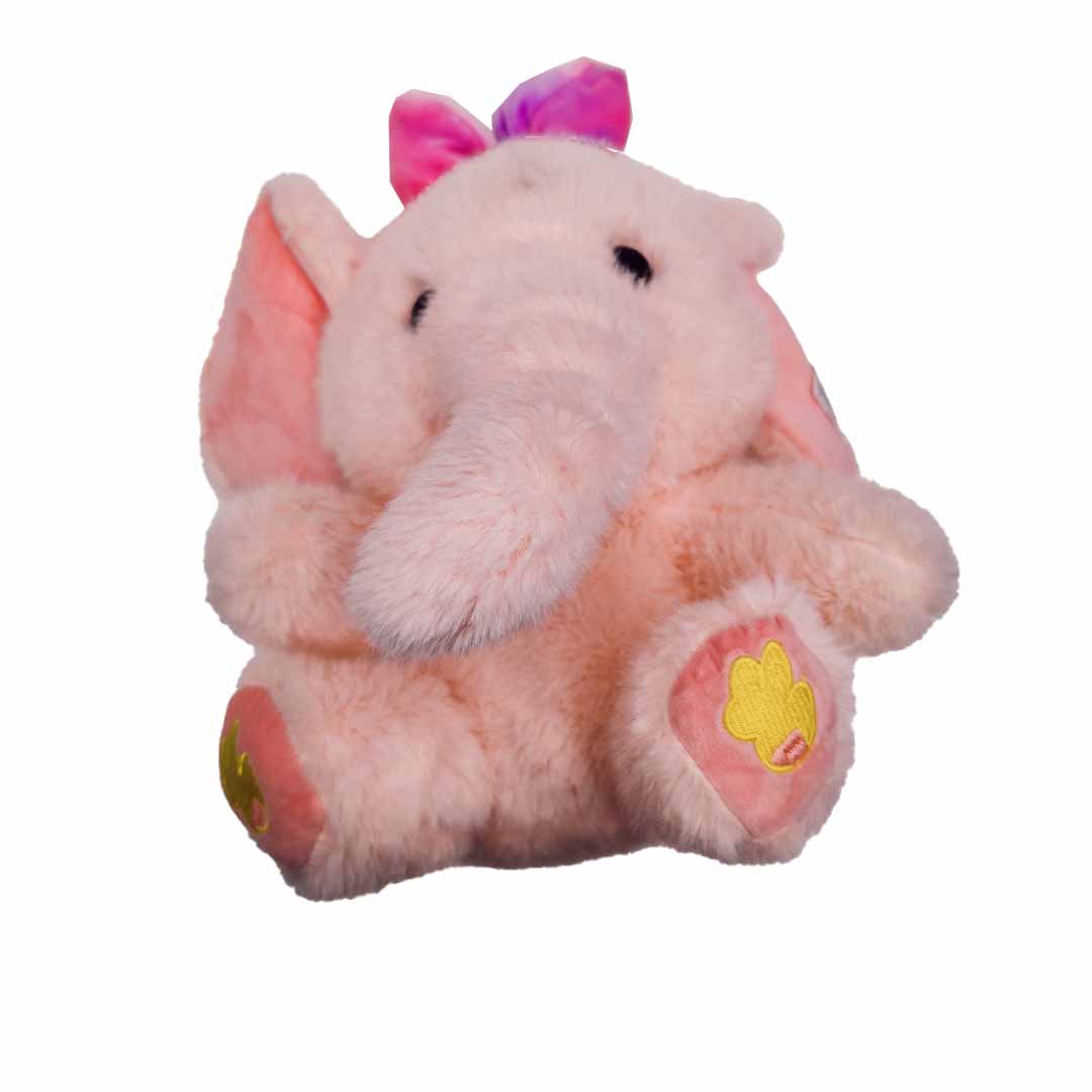 عروسک فیل پاپیون دار صورتی